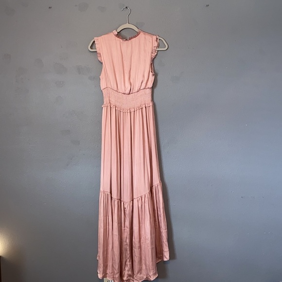 Banana Republic Soft Satin Maxi Dress Blush Pink - Picture 9 of 9